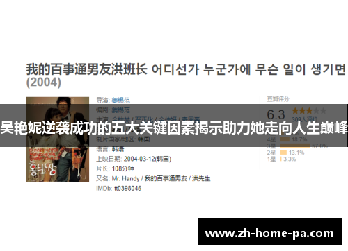 吴艳妮逆袭成功的五大关键因素揭示助力她走向人生巅峰